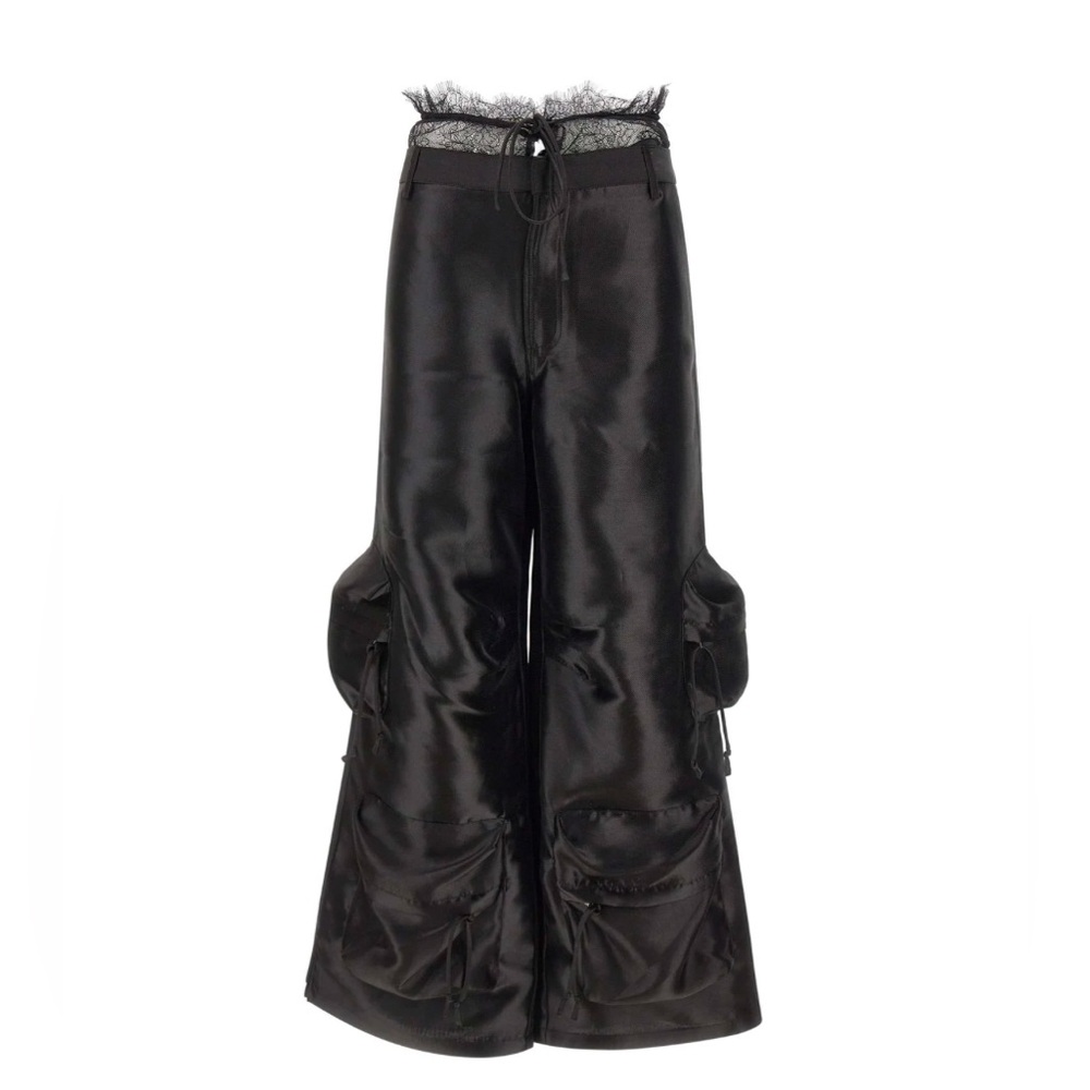ROTATE BIRGER CHRISTENSEN Lace Flared Cargo Pants US 6